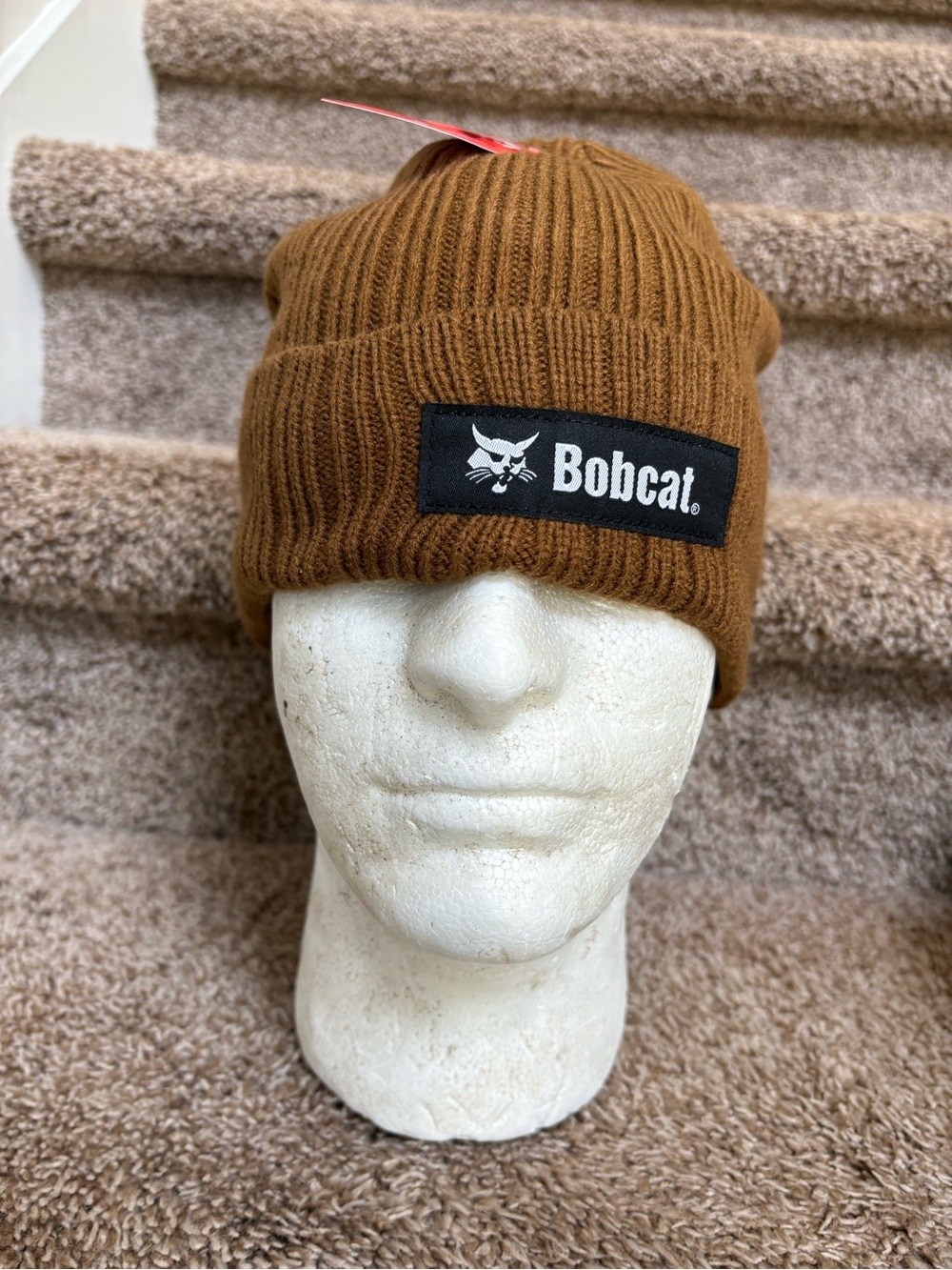 Bobcat Ribbed Knit Beanie - Caramel Brown OSFM